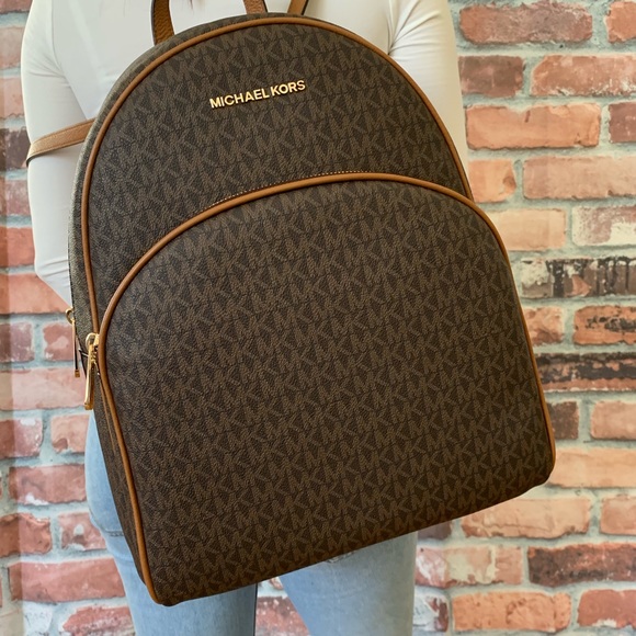 Michael Kors Handbags - Michael kors LARGE abbey BROWN backpack Acorn BAG
